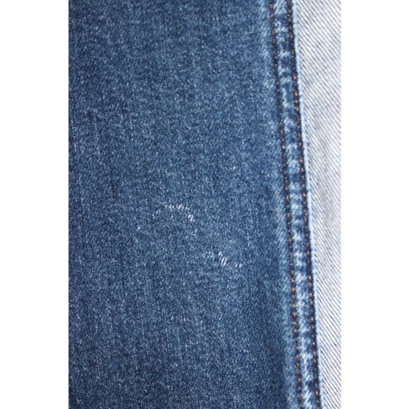 7 FOR ALL MANKIND Josefina Contrast Panel High-Rise Cropped Blue Jeans - Size 27 - Picture 14 of 15